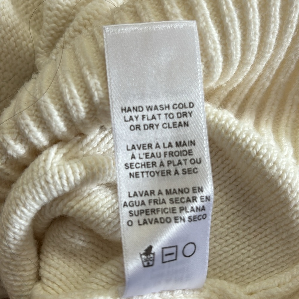 Frame off white fringed long sleeve sweater. - Picture 8 of 10